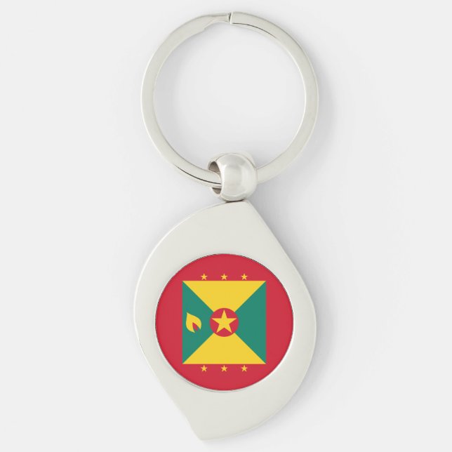 Grenada Flag Keychain (Front)