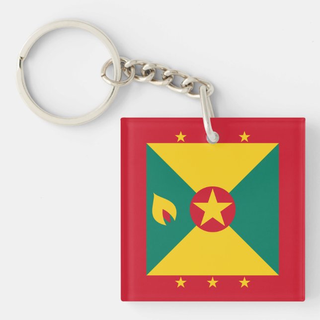 Grenada Flag Keychain (Front)