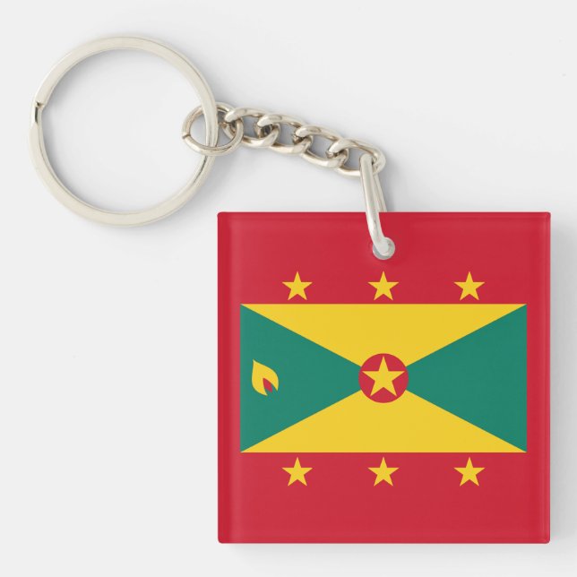 Grenada Flag  Keychain (Front)