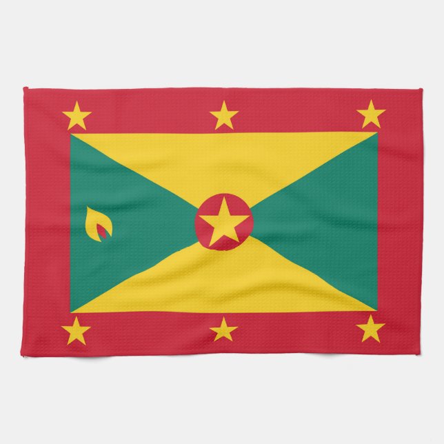 Grenada flag kitchen towel (Horizontal)