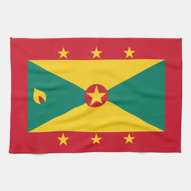 Grenada Flag Kitchen Towel (Horizontal)