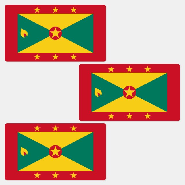 Grenada Flag Labels (Group)