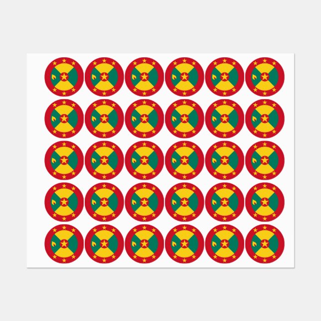 Grenada flag labels (Sheet)