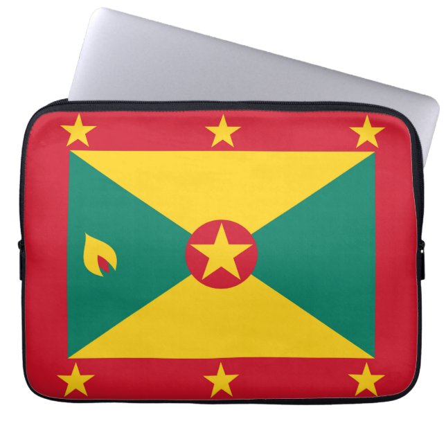 Grenada flag laptop sleeve (Front)