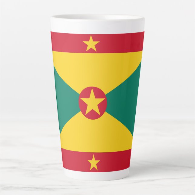 Grenada flag latte mug (Front)
