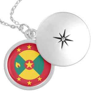 Grenada flag locket necklace