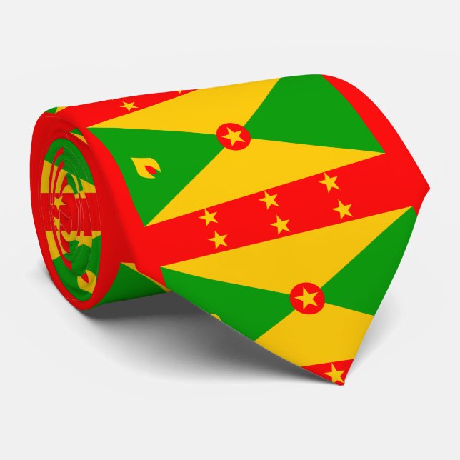 Grenada flag neck tie (Rolled)