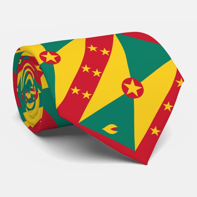 Grenada Flag Neck Tie (Rolled)