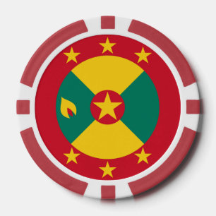 Grenada flag poker chips
