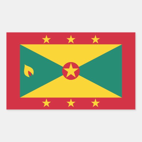 Grenada Flag Rectangular Sticker