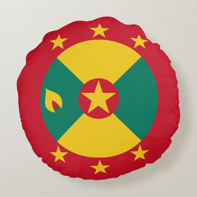 Grenada flag round pillow (Back)