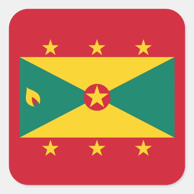 Grenada Flag Square Sticker (Front)