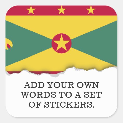 Grenada Flag Square Sticker