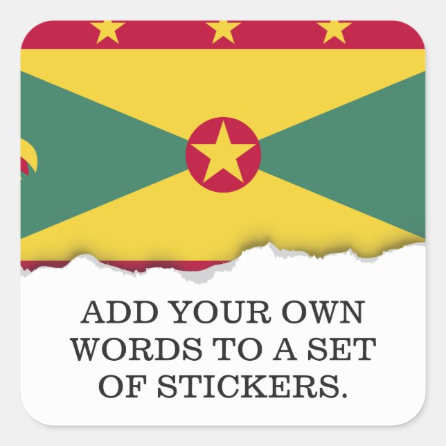 Grenada Flag Square Sticker (Front)