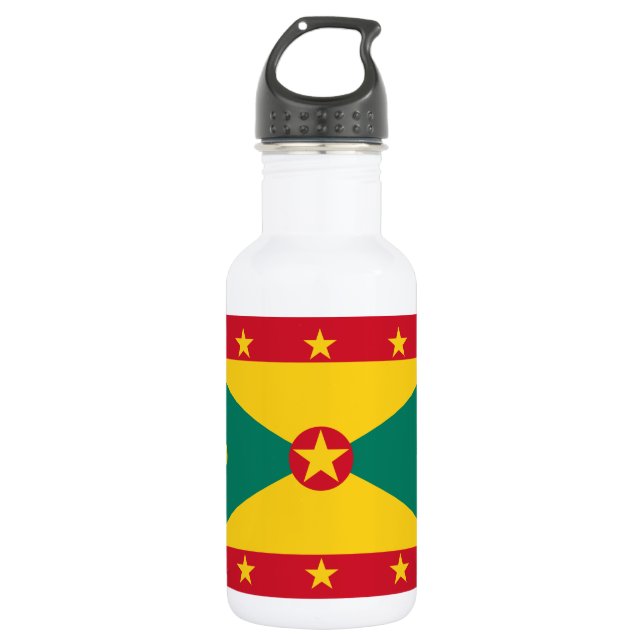 Grenada Flag Stainless Steel Water Bottle (Front)