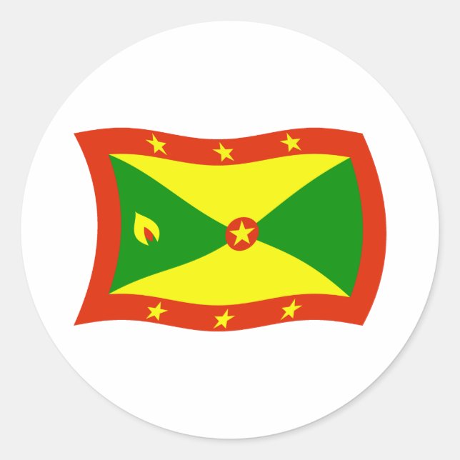 Grenada Flag Sticker (Front)