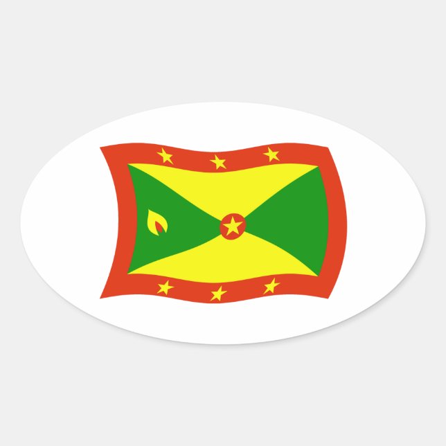 Grenada Flag Sticker (Front)