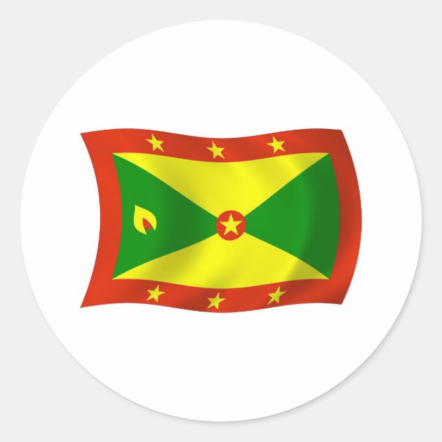 Grenada Flag Sticker (Front)