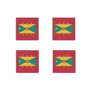 Grenada Flag Stone Magnet