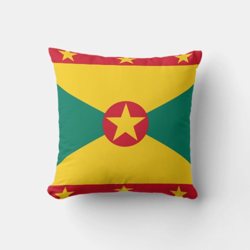 Grenada Flag Throw Pillow
