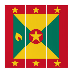 Grenada flag triptych