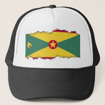 Grenada Flag Trucker Hat by HappyPlanetShop at Zazzle