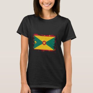 Grenada Flag Vintage Grenadian Roots Grenadian Pri T-Shirt