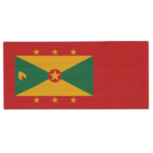 Grenada Flag Wood Flash Drive