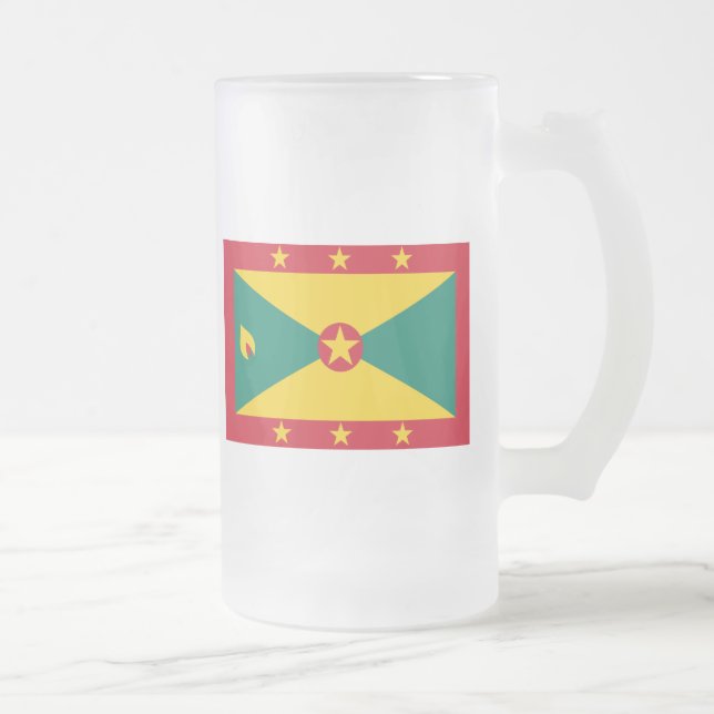 grenada frosted glass beer mug (Right)