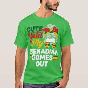 Grenada Grenadian Flag Cute Until My Grenadian Com T-Shirt