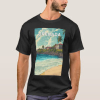 Grenada Illustration Travel Art Vintage