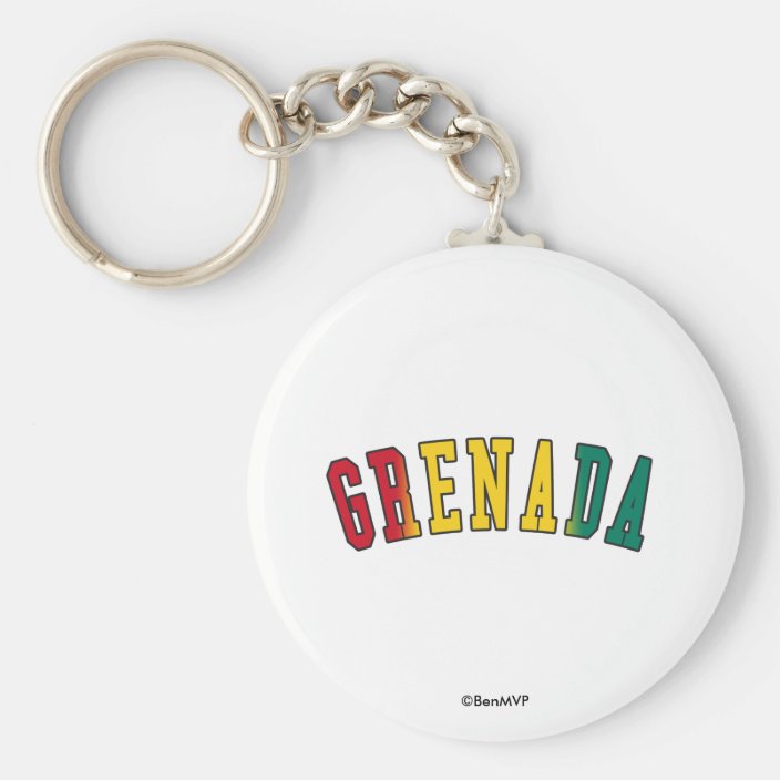Grenada in National Flag Colors Key Chain