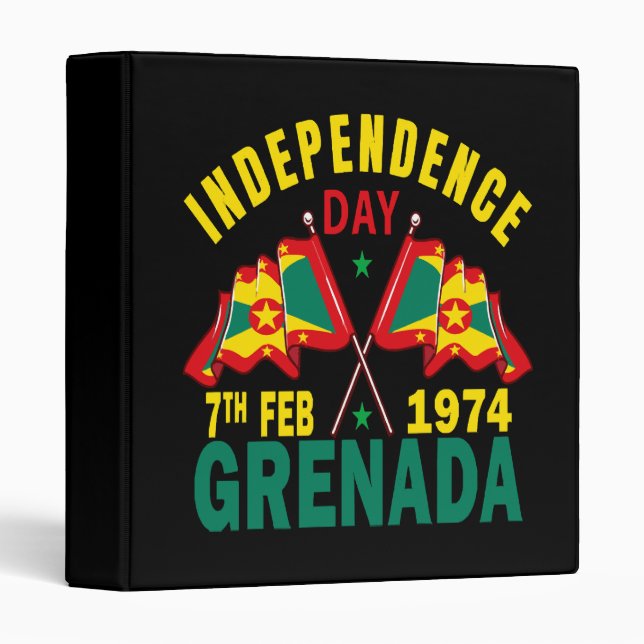 Grenada Independence Day 3 Ring Binder (Front/Spine)