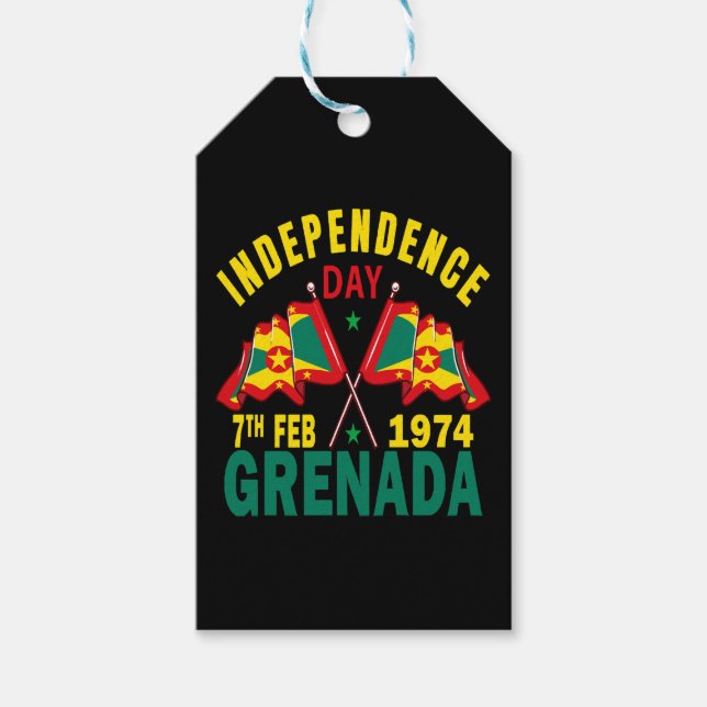 Grenada Independence Day Gift Tags (Front)