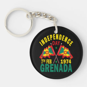 Grenada Independence Day Keychain