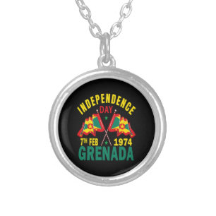 Grenada Independence Day Silver Plated Necklace