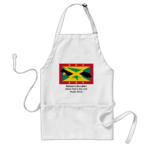 GRENADA JAMAICA APRON Blessed Nation Scripture