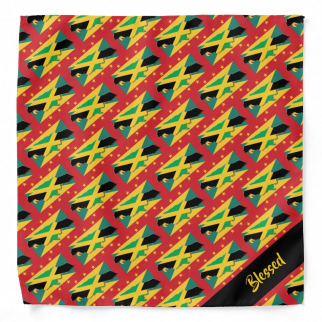 GRENADA JAMAICA Christian Neckerchief Cravat Bandana (Front)