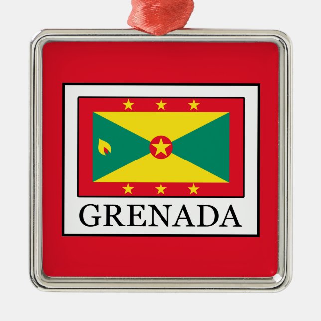 Grenada Metal Ornament (Front)
