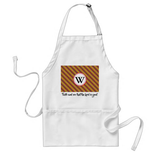 GRENADA Monogram Taste and See Psalm 348 Adult Apron