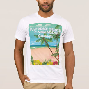 Grenada paradise beach carriacou Travel Poster T-Shirt