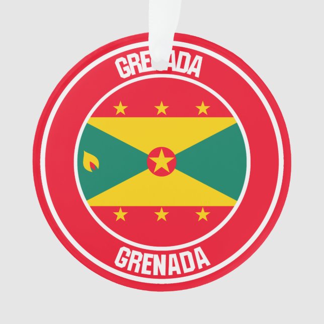 Grenada Round Emblem Ornament (Front)