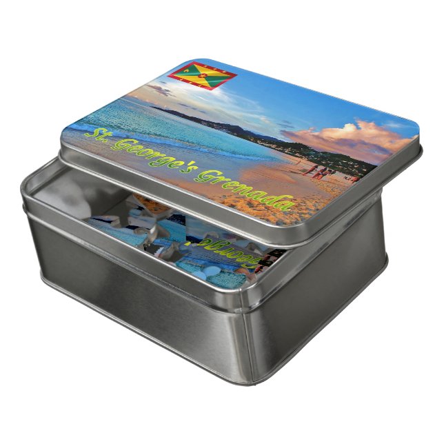 Grenada - Saint George - Grand Ans Beach - Jigsaw Puzzle (Lid Open)