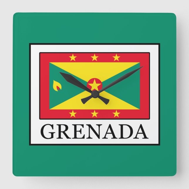Grenada Square Wall Clock (Front)