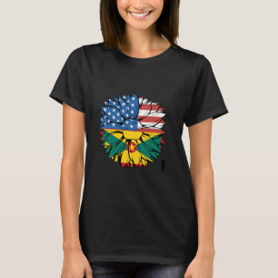 Grenada Sunflower America Grenadian Roots Grenadia T-Shirt
