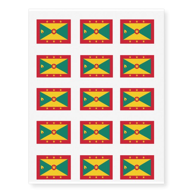 Grenada Temporary Tattoos (Front)