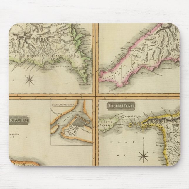 Grenada, Tobago, Trinidad, Curacao Mouse Pad (Front)