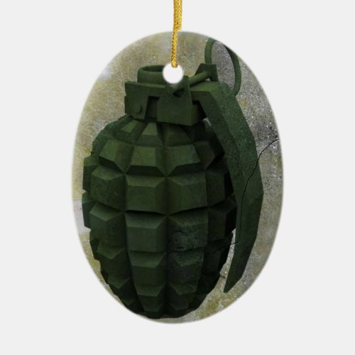 Grenade Ceramic Ornament