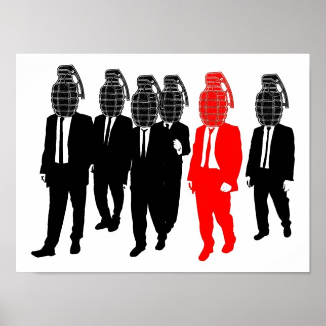 Grenade Head Funny Poster (Front)