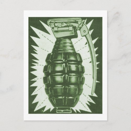 Grenades Actual Hand Grenade Comic Book Ad Postcard